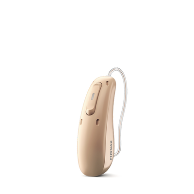 Phonak Lumity L50 hearing aid in beige.