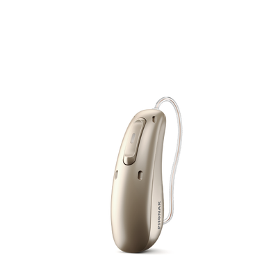 Phonak Lumity hearing aid champagne.