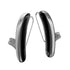 A pair of Signia Styletto IX 7 kit hearing aids in black and silver.