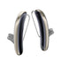 A pair of Signia Styletto IX 7 kit hearing aids in cosmic blue and fine gold.