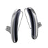 A pair of Signia Styletto IX 7 kit hearing aids in cosmic blue and silver.
