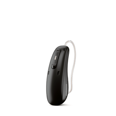 Phonak Lumity hearing aid velvet black.