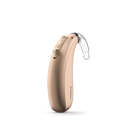 Phonak Lumity Naida L70 hearing aid beige.
