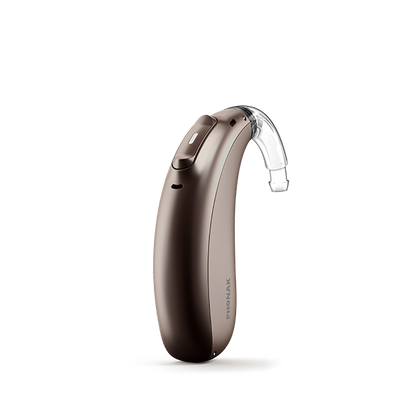 Phonak Lumity Naida L50 hearing aid chestnut.