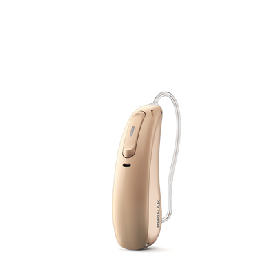 Phonak Lumity L70 hearing aid in beige.