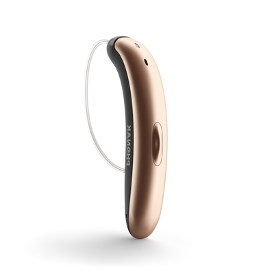 Phonak Slim L90 hearing aid in Sandalwood/Black