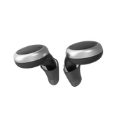 Signia Active hearing aids in black.