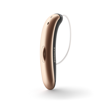 Phonak Slim L90 hearing aid in Sandalwood/Black